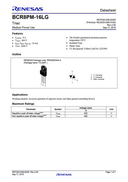 BCR8PM-16LG
 datasheet