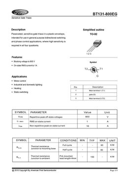 BT131-800EG
 datasheet