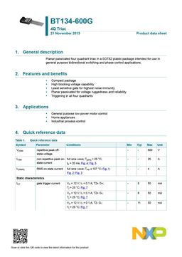 BT134-600G
 datasheet