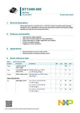 BT134W-600
 datasheet