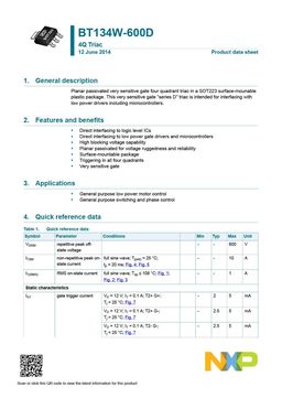 BT134W-600D
 datasheet