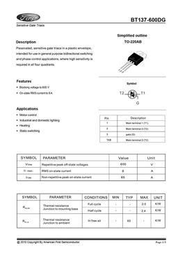 BT137-600DG
 datasheet