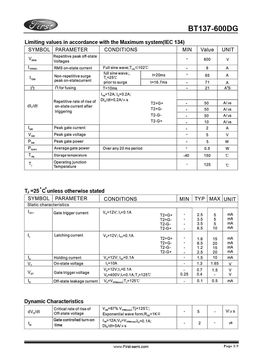 BT137-600DG
 datasheet #2