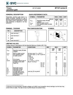 BT137-600E
 datasheet