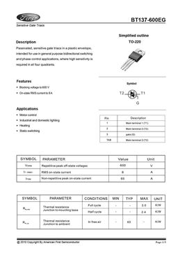 BT137-600EG
 datasheet