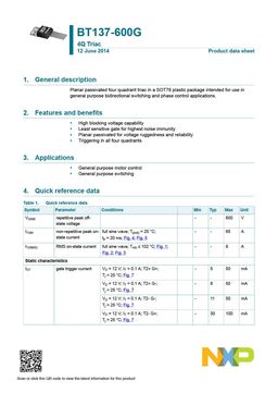 BT137-600G
 datasheet