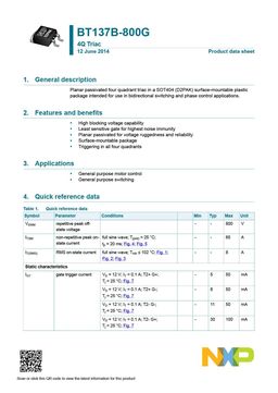 BT137B-800G
 datasheet