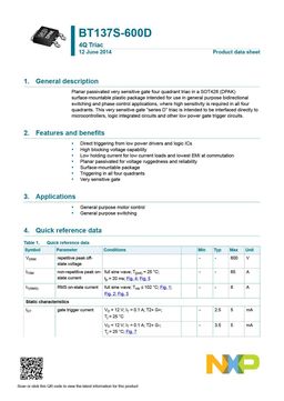 BT137S-600D
 datasheet