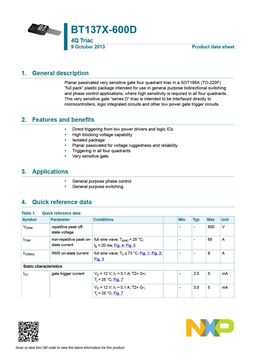 BT137X-600D
 datasheet