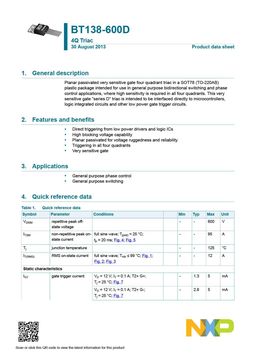 BT138-600D
 datasheet