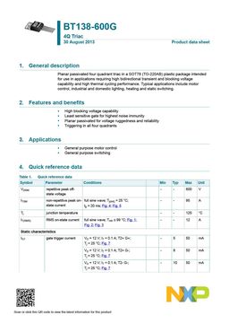 BT138-600G
 datasheet