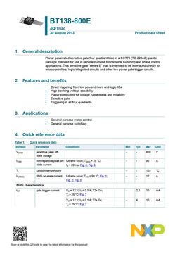 BT138-800E
 datasheet