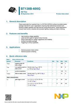 BT138B-600G
 datasheet