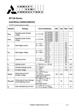 BT139-500
 datasheet #2