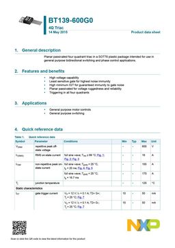 BT139-600G0
 datasheet