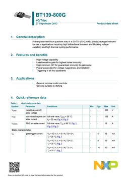 BT139-800G
 datasheet