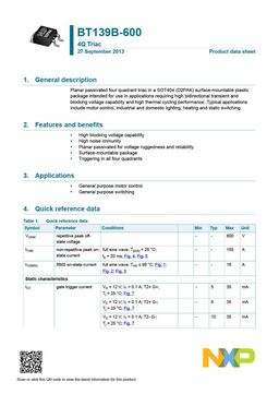 BT139B-600
 datasheet