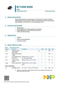 BT148W-600R
 datasheet