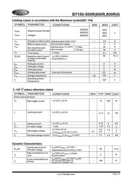 BT150-500RG
 datasheet #2