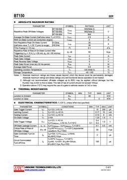 BT150-650
 datasheet #2