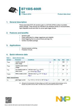 BT150S-600R
 datasheet