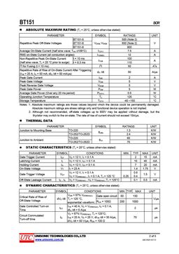 BT151-500
 datasheet #2