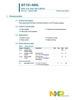 BT151-500L
 datasheet