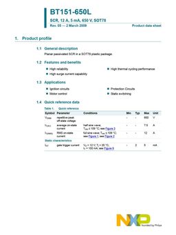 BT151-650L
 datasheet