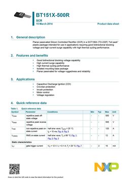 BT151X-500R
 datasheet