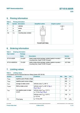 BT151X-800R
 datasheet #2