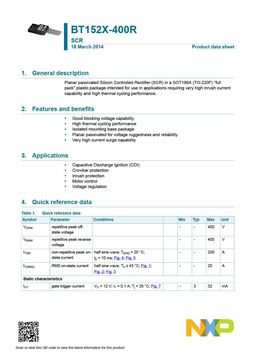 BT152X-400R
 datasheet