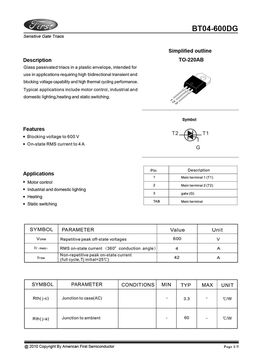 BTA04-600G
 datasheet