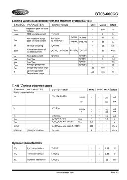 BTA08-600CG
 datasheet #2