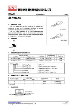 BTA08-6
 datasheet