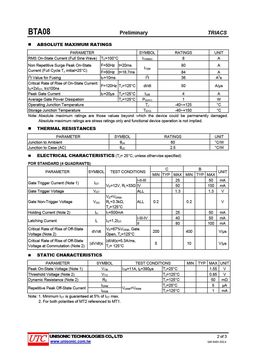 BTA08-8
 datasheet #2