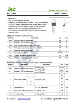 BTA12-400C
 datasheet