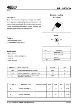 BTA12-600CG
 datasheet