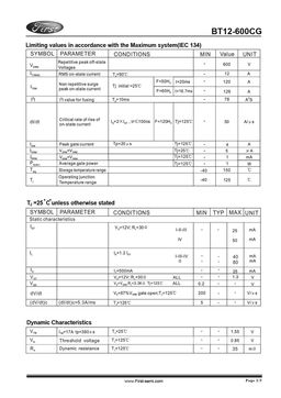 BTA12-600CG
 datasheet #2