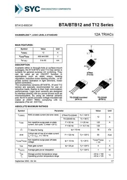 BTA12-600CW
 datasheet