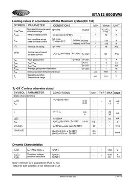 BTA12-600SWG
 datasheet #2