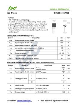 BTA16-600SWRG
 datasheet
