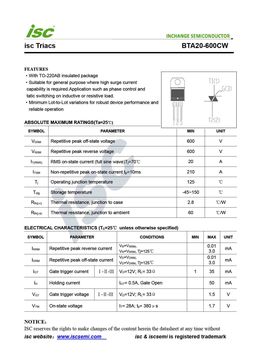 BTA20-600CW
 datasheet