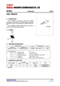 BTA20-6
 datasheet