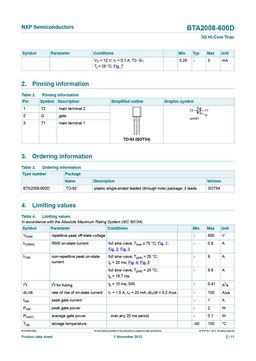 BTA2008-600D
 datasheet #2