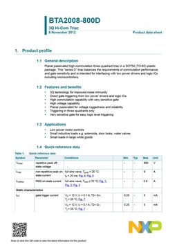 BTA2008-800D
 datasheet