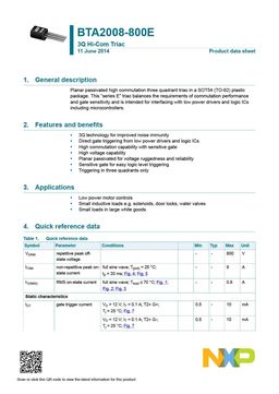 BTA2008-800E
 datasheet