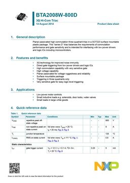 BTA2008W-800D
 datasheet