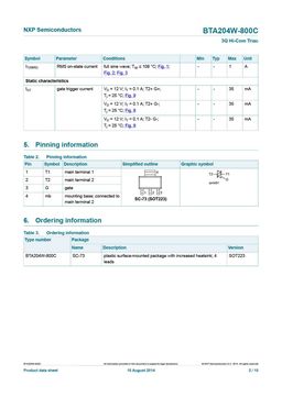 BTA204W-800C
 datasheet #2