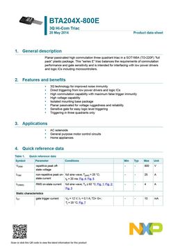 BTA204X-800E
 datasheet