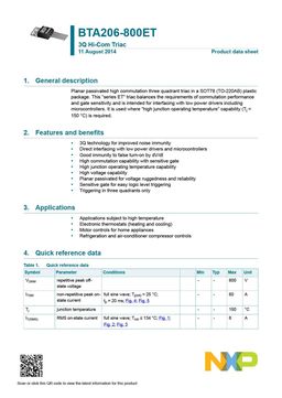 BTA206-800ET
 datasheet